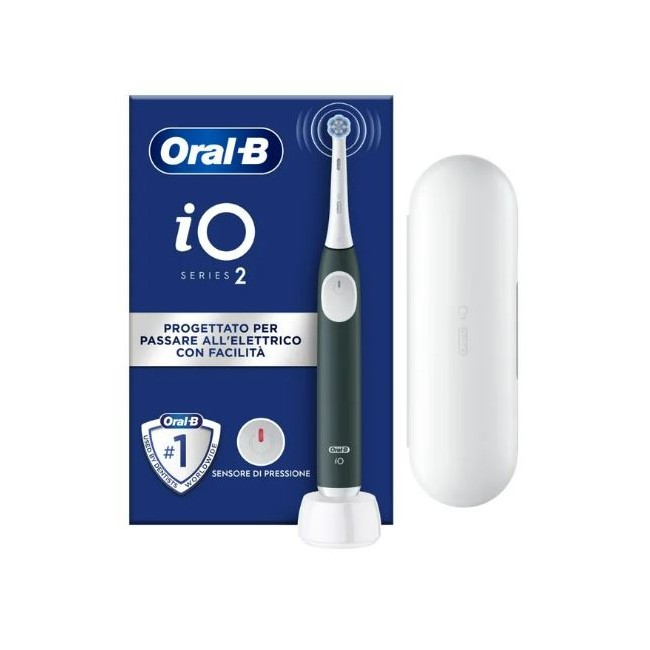 Procter & Gamble Oralb Power Spazzolino Elettrico Io2 Series Forest Green + Travel Case