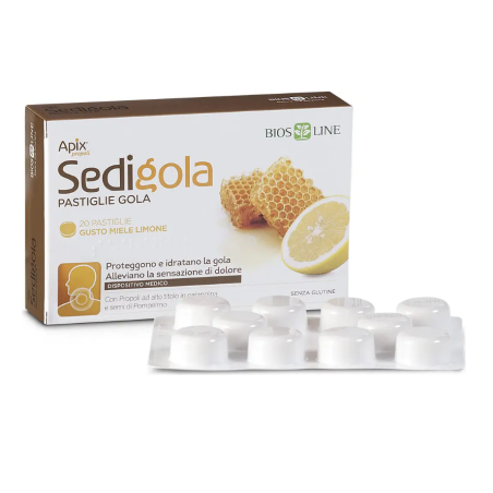 Bios Line Apix Sedigola Miele Limone 20 Pastiglie