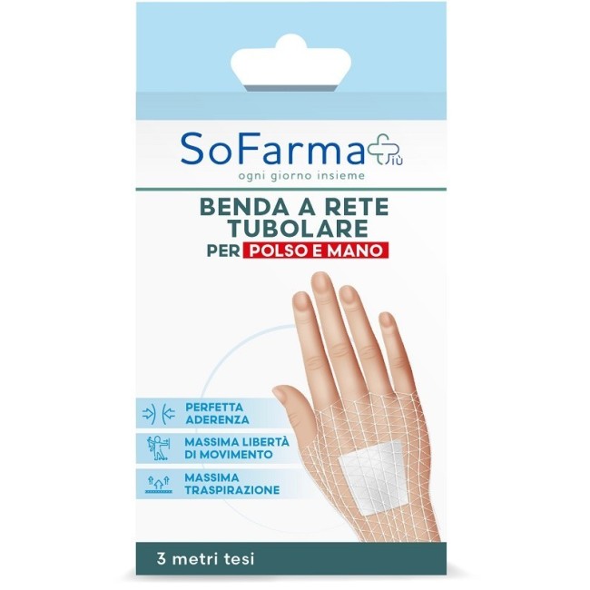 So. Farma. Morra Benda A Rete Tubolare Sofarmapiu' Per Polso E Mano 3 Metri Tesi