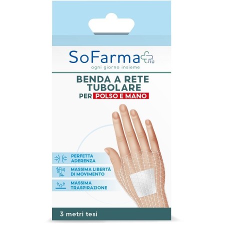So. Farma. Morra Benda A Rete Tubolare Sofarmapiu' Per Polso E Mano 3 Metri Tesi
