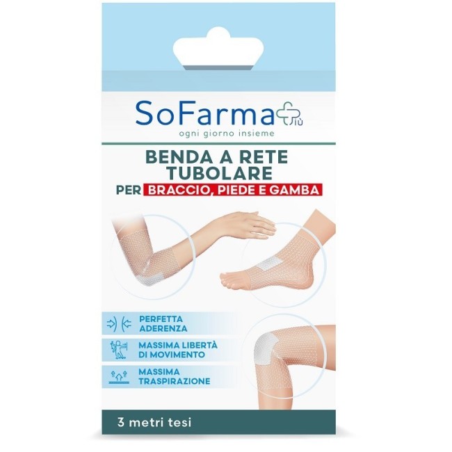 So. Farma. Morra Benda A Rete Tubolare Sofarmapiu' Per Braccio Piede E Gamba 3 Metri Tesi