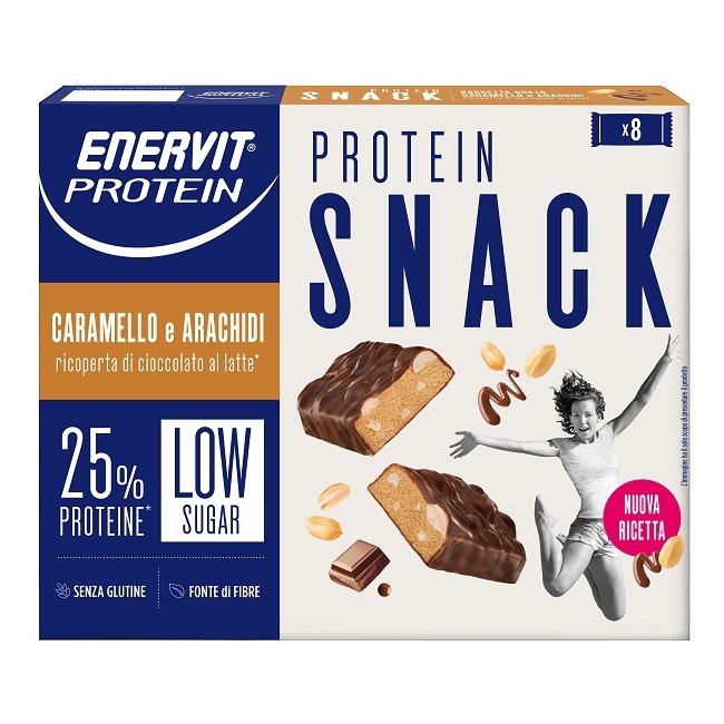 Enervit Protein Snack Caramello E Arachidi 8 Pezzi Da 31 G