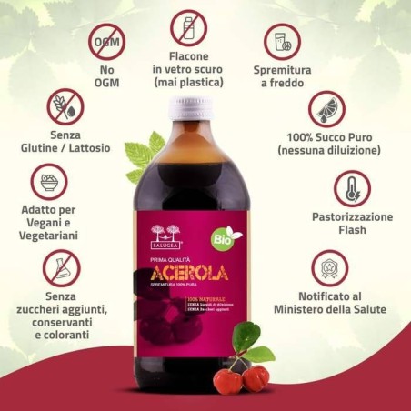 Salugea Succo Acerola Bio 500 Ml