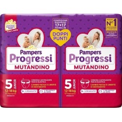 Pampers Progressi Mutandino Junior Pacco Doppio 34 Pezzi