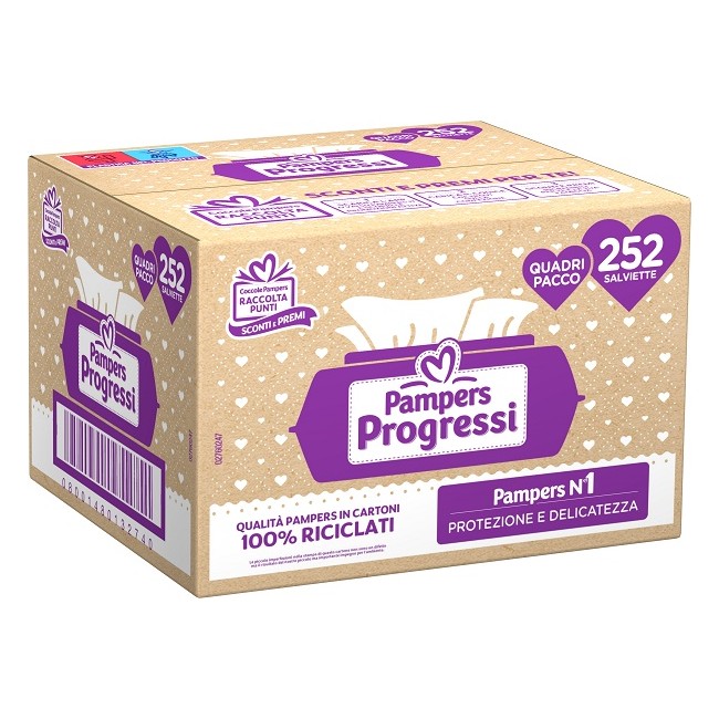 Fater Sensitive Quadri Salviettine 252 Pezzi