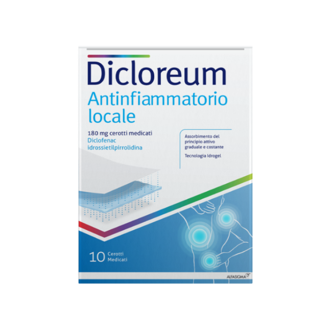 confezione 10 cerotti dicloreum locale