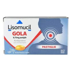 16 Pastiglie lisomucil gola gusto limone e miele