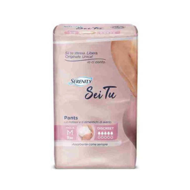Serenity Pants Pannolone A Mutandina Seitu Discreet Taglia Medium 9 Pezzi