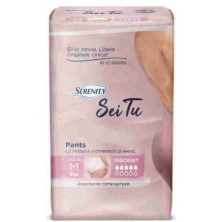 Serenity Pants Pannolone A Mutandina Seitu Discreet Taglia Medium 9 Pezzi