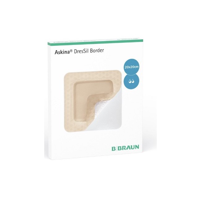 B. Braun Medicazione Sterile Adesiva Tristratificata In Schiuma Di Poliuretano E Strato Di Silicone A Contatto Della Lesione Con