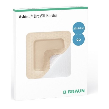 B. Braun Medicazione Sterile Adesiva Tristratificata In Schiuma Di Poliuretano E Strato Di Silicone A Contatto Della Lesione Con