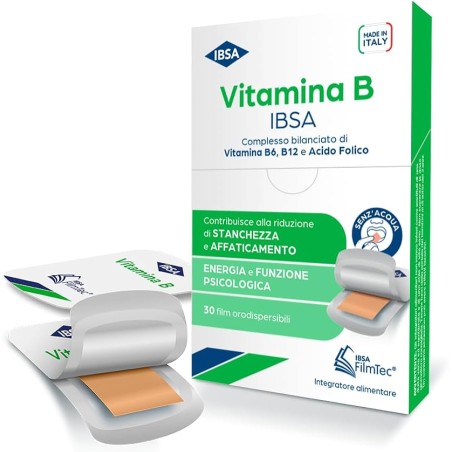 Confezione da 30 Film Orodispersibili di Vitamina B della Ibsa Farmaceutici.