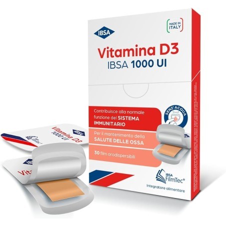 Confezione da 30 Film Orodispersibili di Vitamina D3 1000ui della Ibsa Farmaceutici Confezione da 30 Film Orodispersibili di Vitamina D3 1000ui della Ibsa Farmaceutici