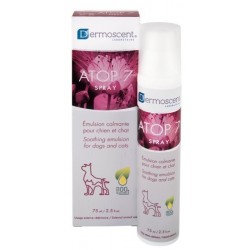 Confezione da 75ml di Spray Emulsione Calmanti per Cani e Gatti Atop 7 da Dermoscen