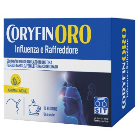Sit Laboratorio Farmaceutico Coryfinoro Influenza E Raffreddore 600 Mg/10 Mg Granulato In Bustina Paracetamolo/fenilefrina Clori