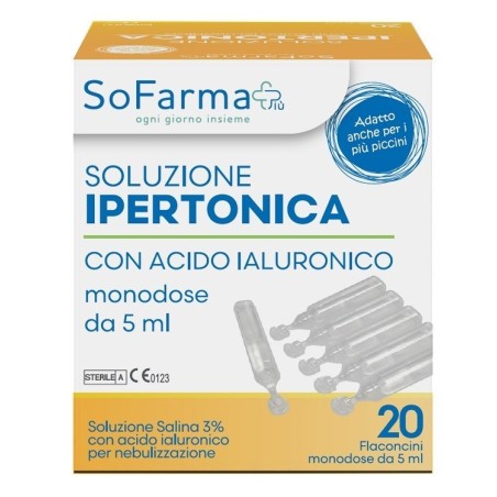 So. Farma. Morra Soluzione Ipertonica 3% Acido Ialuronico 20 Flaconi 5 Ml Sofarmapiu'