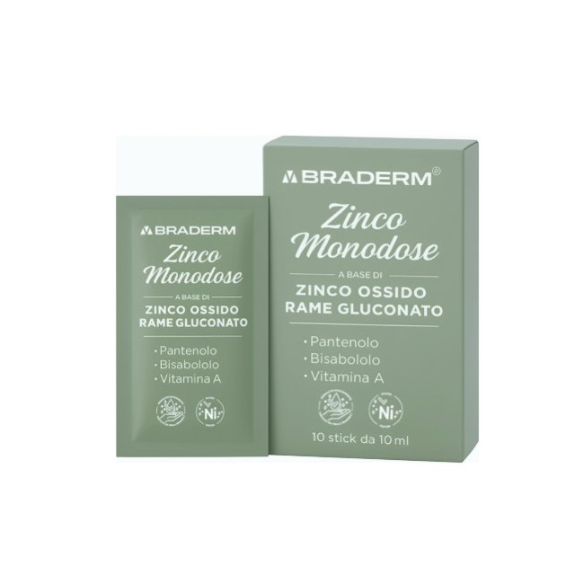 Zinco Monodose 10 Stick Da 10 Ml Braderm
