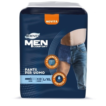 Pannolone A Mutandina Serenity Men Comfort Plus L/xl 10 Pezzi