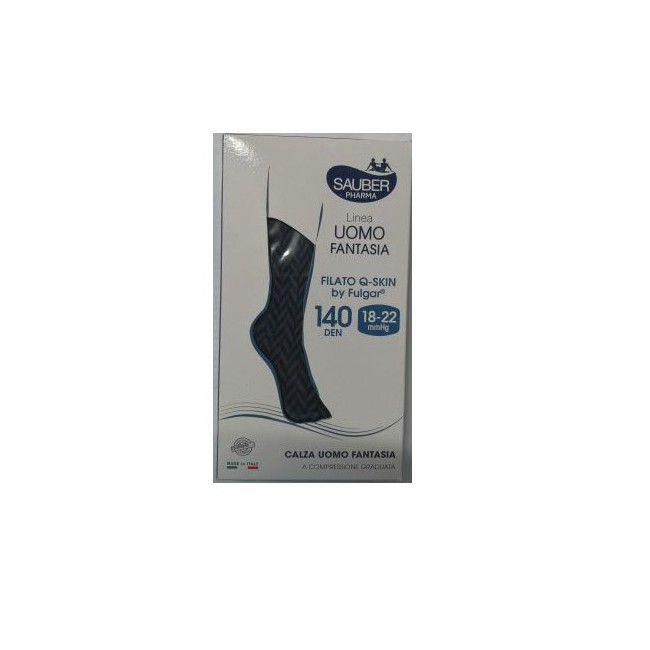 Desa Pharma Calza Sauber Uomo Qskin 140 Spiga Nero/denari L/xl