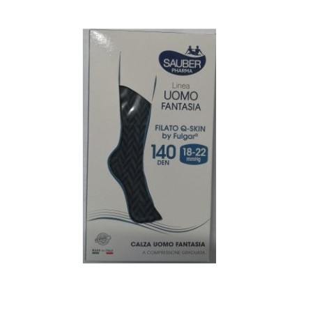 Desa Pharma Calza Sauber Uomo Qskin 140 Spiga Nero/denari L/xl