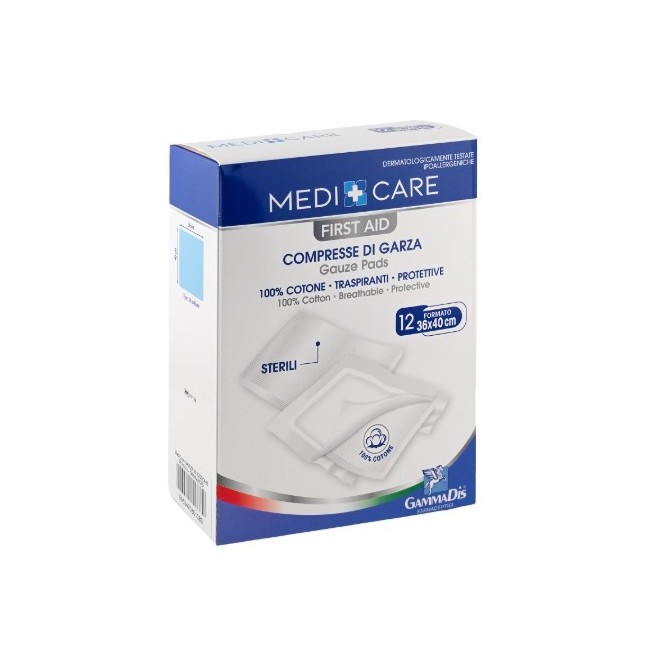 Gammadis Farmaceutici Garza Cotone 36x40 Cm 12 Pezzi