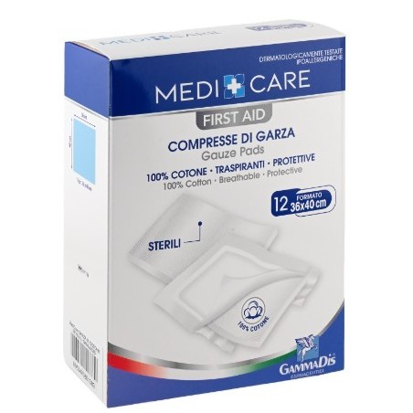 Gammadis Farmaceutici Garza Cotone 36x40 Cm 12 Pezzi