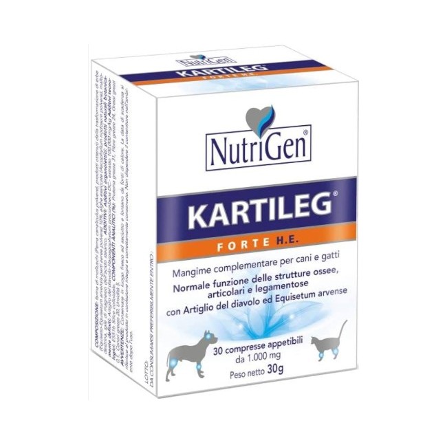 Nutrigen Italia Kartileg Adult Forte 30 Compresse Appetibili Nutrigen