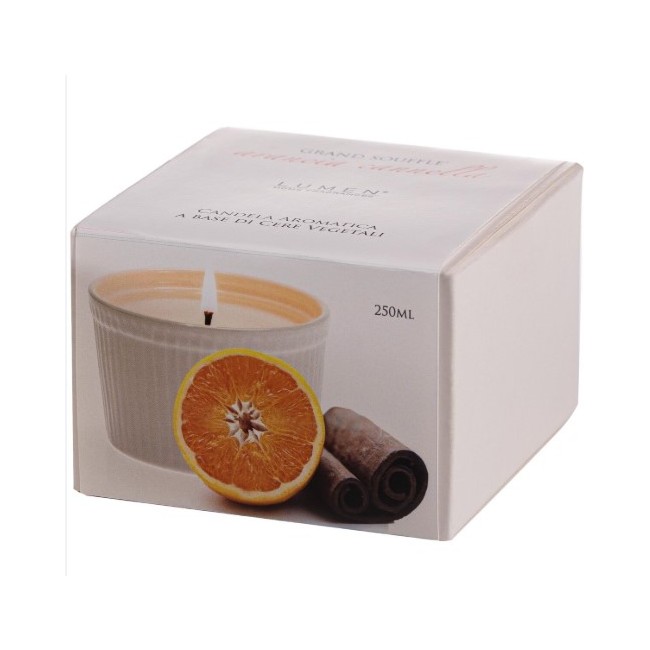 Cereria Lumen Lumen Grand Souffle' Candela Vegetale Fragranza Arancia E Cannella 250 Ml
