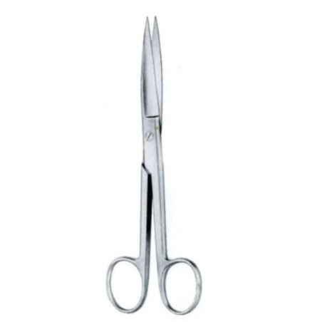 Farmacare Forbice Retta Punte Appuntite In Acciaio Per Chirurgia 14 Cm Monouso