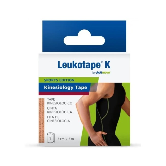 Essity Benda Adesiva Actimove Leukotape K Taping Fisioterapico Largghezza 5 Cm Lunghezza 5 M Colore Carne In Rotolo