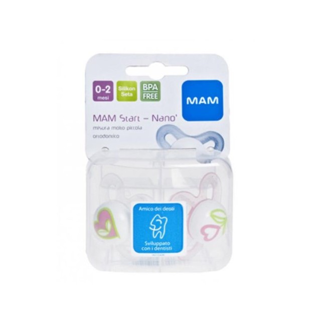 Mam Baby Mam Succhietto Original Start 0-2 Bio-circolare Caucciu Confezione Doppia Maschio
