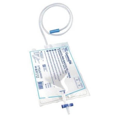 Gammadis Farmaceutici Sacca Di Raccolta Urina Da 2 Litri Con Scarico Tubo 130 Cm 1 Pezzo