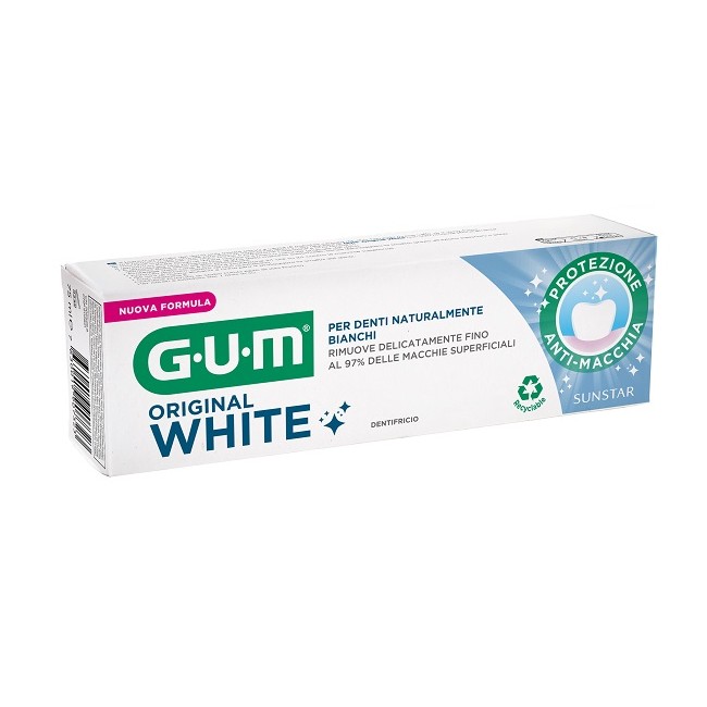 Sunstar Gum Original White Dentifricio Sbiancante 75 Ml Nuova Formula Sunstar Gum Original White Dentifricio Sbiancante 75 Ml Nuova Formula