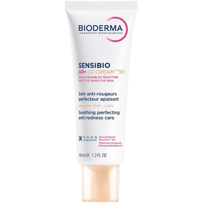 Bioderma Sensibio AR+ CC Cream SPF50+ Light 40ml - Crema colorata anti-rossori con protezione solare