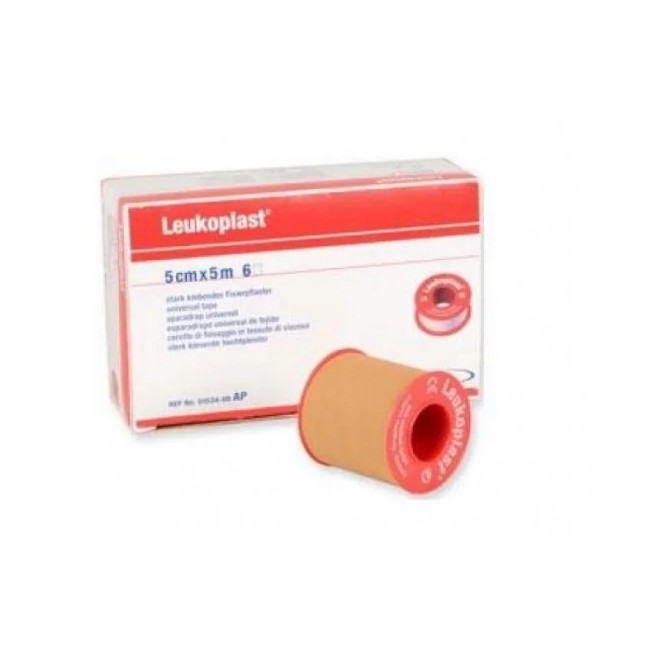 Essity Cerotto Chirurgico Per Fissaggio Medicazioni In Rocchetto Leukoplast Supporto Viscosa Color Pelle Massa Adesiva Caucciu'