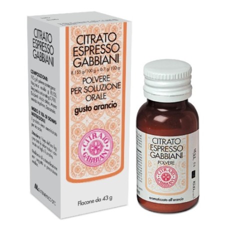 1 flacone da 43 g di polvere Citrato Espresso Gabbiani