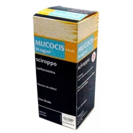 flacone da 200 ml di sciroppo di Mucocis Carbocisteina