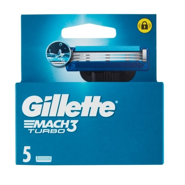 Procter & Gamble Gillette Lame Mach3 Turbo 5 Pezzi