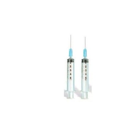 Safety Siringa 5 Ml Ago Gauge 23 Numero 14 Cono Centrale 1 Pezzo