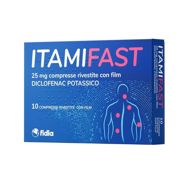 Fidia Farmaceutici Itamifast 25 Mg 10 Compresse Rivestite Con Film Diclofenac Potassico
