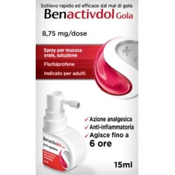 Flacone Spray 15 Ml con applicatore di Benactivdol Gola della Reckitt Benckiser