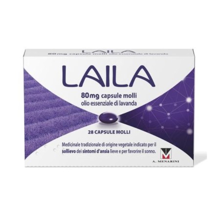 confezione da 28 capsule molli di Laila Olio Essenziale Di Lavanda