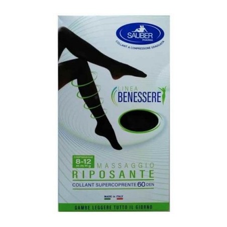 Desa Pharma Collant Supercoprente Sauber 8-12 Mmhg Fantasia Pois Piccoli Bianco E Nero 3