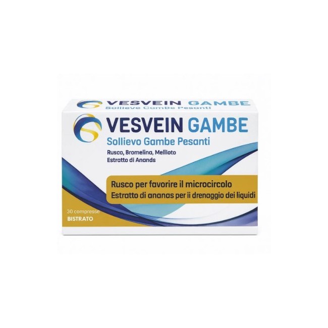 Confezione da 30 compresse da 1.005 mg di Vesvein Gambe Sollievo Gambe Pesanti
