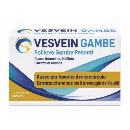 Confezione da 60 compresse da 1.005 mg di Vesvein Gambe Sollievo Gambe Pesanti