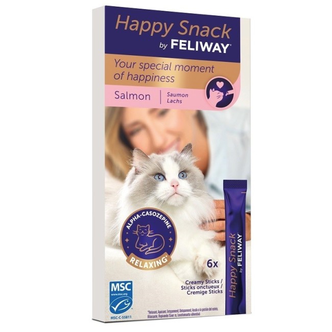 Ceva Salute Animale Feliway Happy Snack Salmone 6 Stick