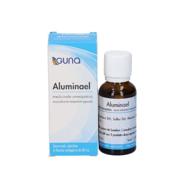 flacone da 30 ml con contagocce di Guna Aluminael Soluzione Orale flacone da 30 ml con contagocce di Guna Aluminael Soluzione Orale