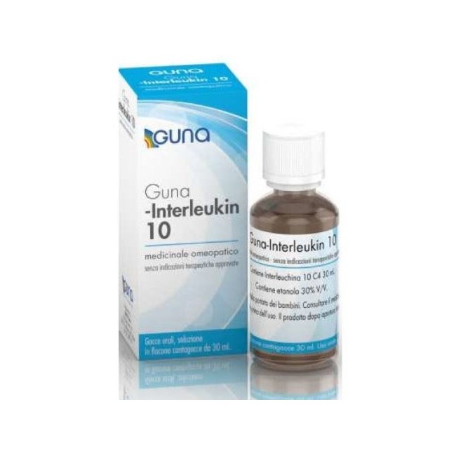flacone da 30 ml con contagocce di Guna Interleukin 10 C4 Gocce flacone da 30 ml con contagocce di Guna Interleukin 10 C4 Gocce