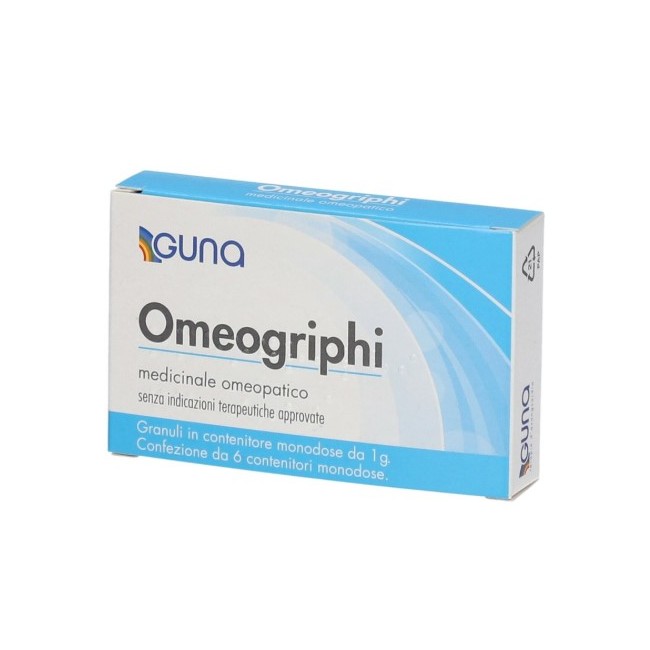 confezione da 6 flaconcini monodose da 1 g di Guna Omeogriphi