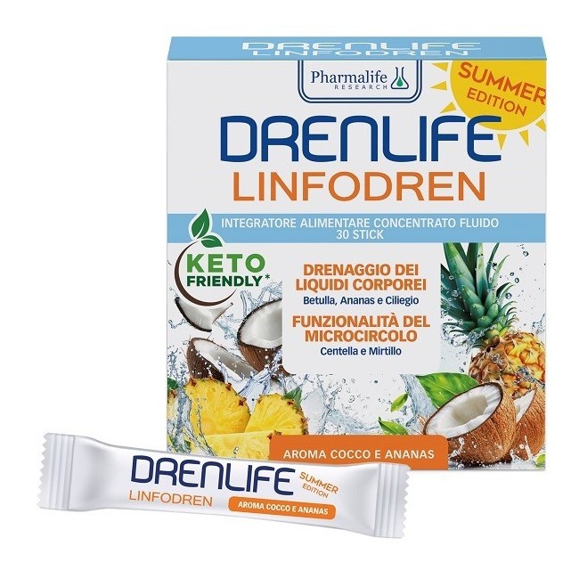 Pharmalife Research Drenlife Linfodren Summer Edition 30 Stick Da 10 Ml